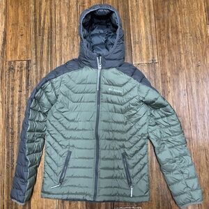Columbia kids Olive and Charcoal Puffer Jacket